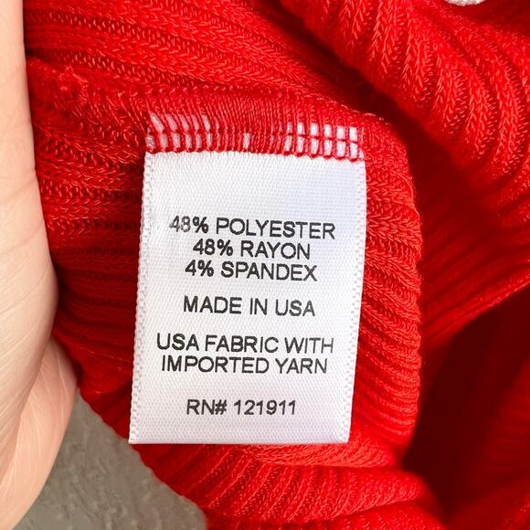 LNA Maaz sweater midi dress tomato red small new with tags - Picture 8 of 9